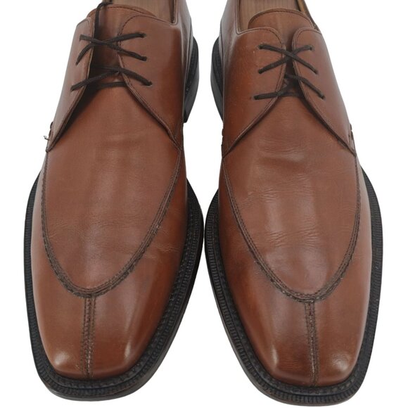 Mezlan Spain Mens 10M Brown Leather Dress Shoes Square-toe Oxfords Torello Derby - Picture 2 of 12
